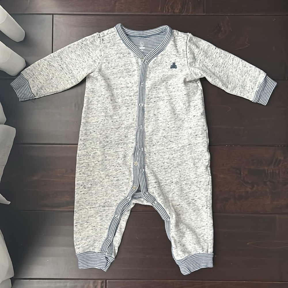 Baby Gap Warm One-piece Footless Romper Playsuit Pyjama Brannan Bear 9-12mo